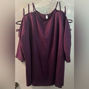 Women's Nextmia  Purple Cold Shoulder Top Size 20 (52”X31”)